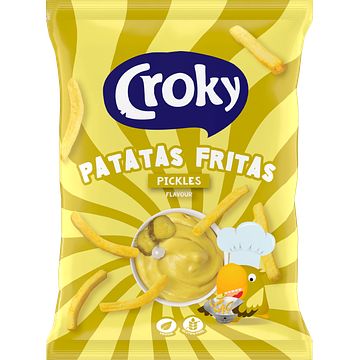 Foto van Croky patatas fritas pickles flavour 100g aanbieding bij jumbo | 2 voor 3.00