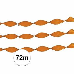Foto van 3x crepe papier slinger oranje 24 meter - feestslingers