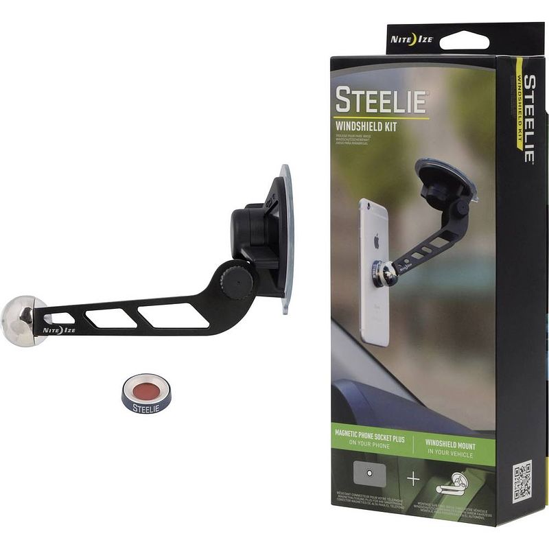 Foto van Nite ize steelie windshield mount zuignap telefoonhouder voor in de auto 360° draaibaar