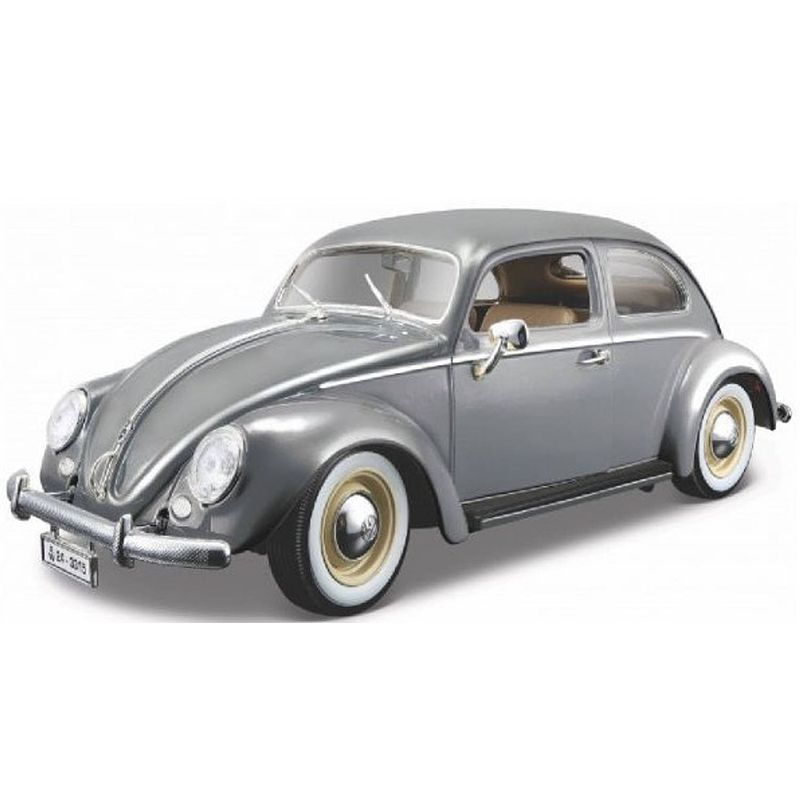 Foto van Bburago schaalmodel volkswagen kever 1955 junior 25 cm zilver