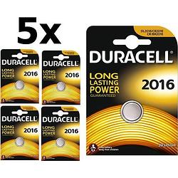Foto van 5 stuks - duracell cr2016 professional electronics 3v 90mah lithium knoopcel