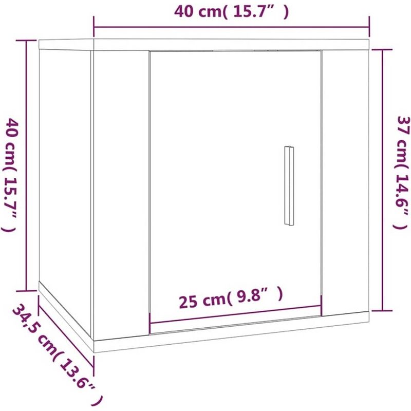 Foto van The living store televisiekastenset - - tv-meubels - 57x34.5x40 cm - 40x34.5x100 cm - grijs sonoma eiken