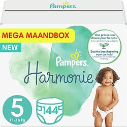 Foto van Pampers - harmonie pure - maat 5 - mega maandbox - 144 luiers