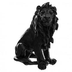 Foto van Casa di elturo decoratief beeld lion zwart - leeuw - l 25,5 x  b 13,5 x  h 31 cm