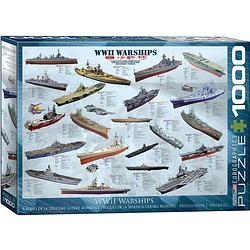 Foto van Eurographics puzzel ww ii warships - 1000 stukjes