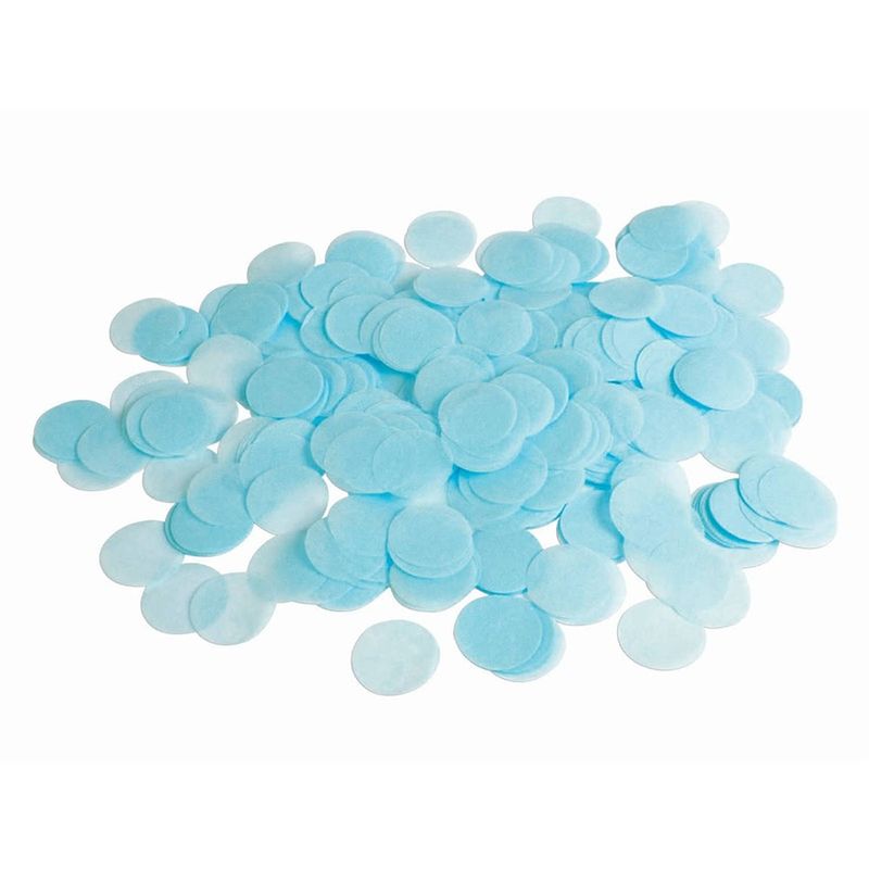 Foto van Licht blauwe papieren confetti groot 22 gram - confetti