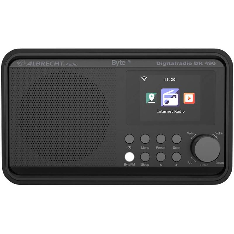 Foto van Albrecht dr 490 bytefm internet/dab+/ukw tafelradio met internetradio dab+, vhf (fm) internetradio, fm incl. afstandsbediening zwart