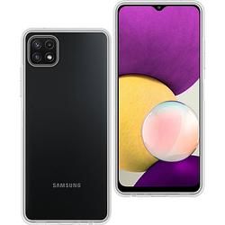 Foto van Basey samsung galaxy a22 5g hoesje siliconen hoes case cover - transparant