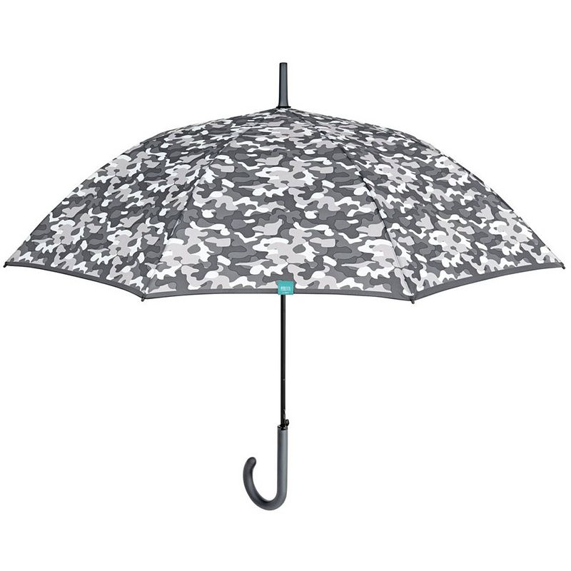 Foto van Perletti paraplu camouflage dames 102 cm microvezel groen