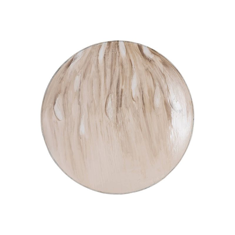 Foto van Ptmd maran beige shiny iron wall panel round l