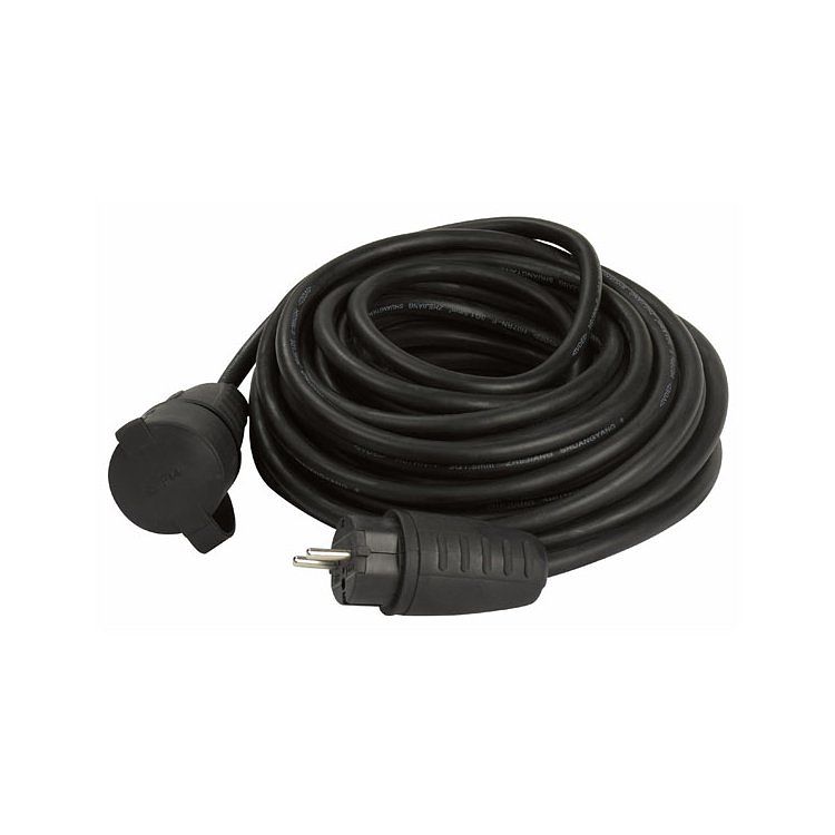 Foto van Showtec schuko male - schuko female kabel 3x1.5mm2 15 meter