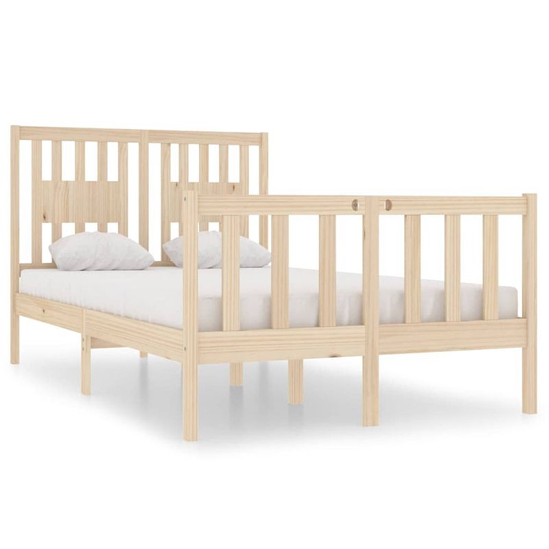 Foto van Vidaxl bedframe massief hout 120x190 cm 4ft small double