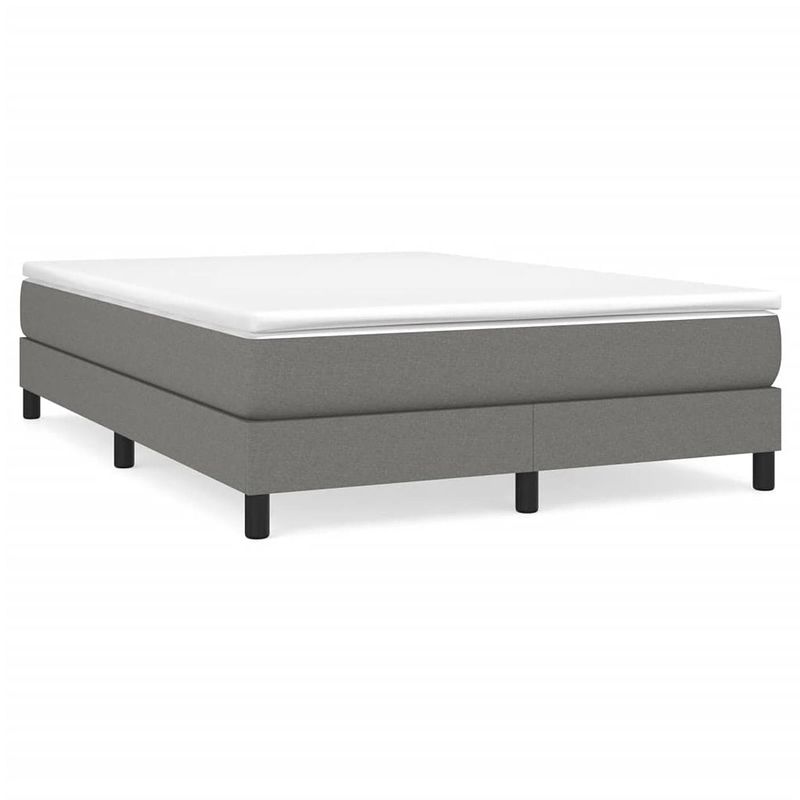 Foto van The living store boxspringframe stof donkergrijs 140x190 cm - bed