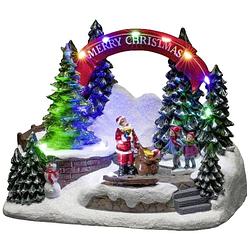Foto van Konstsmide 4244-000 kerstman met kind meerkleurig led bont schakelaar, muziek