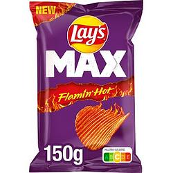 Foto van Lay'ss max flamin hot ribbel chips 150gr bij jumbo