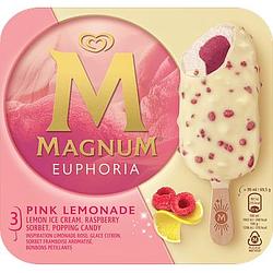 Foto van Magnum ijs euphoria pink lemonade 3 stuks 3 x 90ml bij jumbo