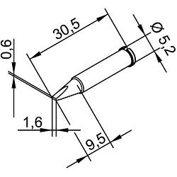 Foto van Ersa serie 102 soldeerpunt beitelvorm, recht grootte soldeerpunt 1.6 mm inhoud: 1 stuk(s)