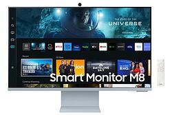 Foto van Samsung smart monitor m8 ls32cm80buuxen monitor blauw