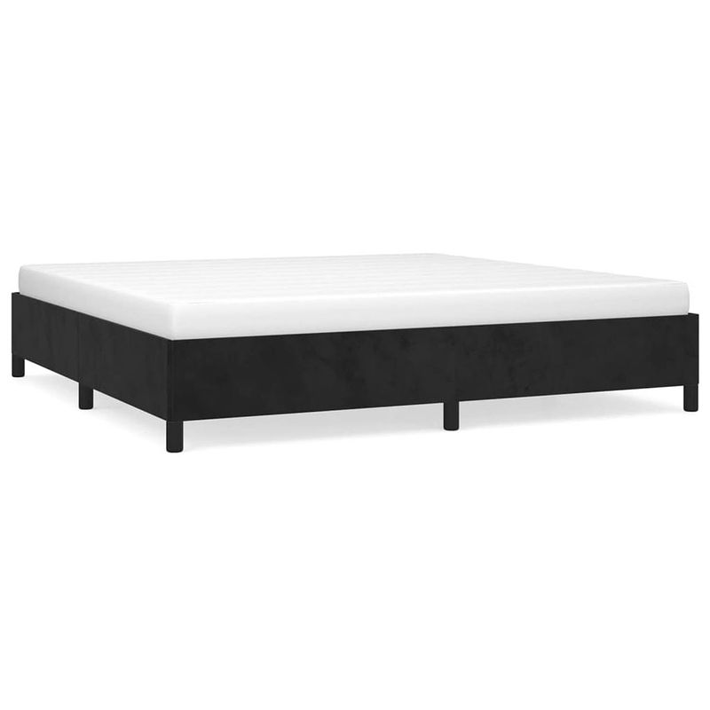 Foto van Vidaxl bedframe fluweel zwart 200x200 cm