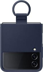 Foto van Samsung galaxy z flip 4 siliconen back cover ring donkerblauw