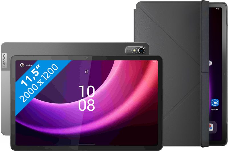 Foto van Lenovo tab p11 (2de generatie) 128gb wifi grijs + book case grijs