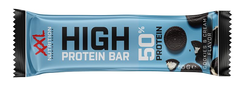 Foto van Xxl nutrition high protein bar 2.0 - cookies & cream