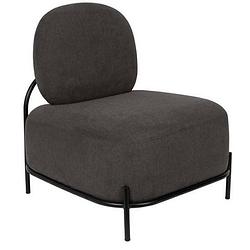 Foto van Tom fauteuil polly 77 x 72 x 66 cm polyester/staal donkergrijs