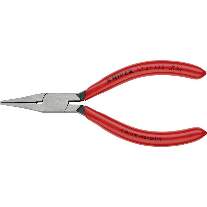 Foto van Knipex 37 21 125 elektronica en fijnmechanica platte tang recht 125 mm