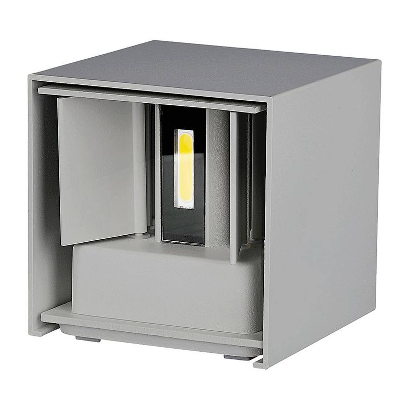 Foto van V-tac vt-759-g-n ronde led wandlamp - bridgelux - zwart - ip65 - 5w - 700 lumen - 4000k