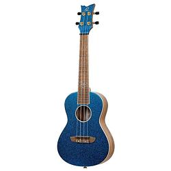 Foto van Ortega ruel-mbl element series concert size ukulele metallic blue concert ukelele met gigbag