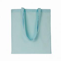 Foto van Basic katoenen schoudertasje in het lichtblauw 38 x 42 cm - schoudertas