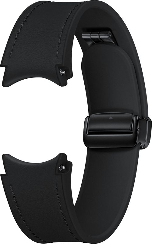 Foto van Samsung hybrid leren d-buckle bandje zwart s/m 20mm