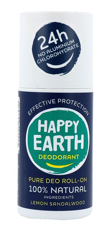 Foto van Happy earth 100% natuurlijke deo roll-on men protect