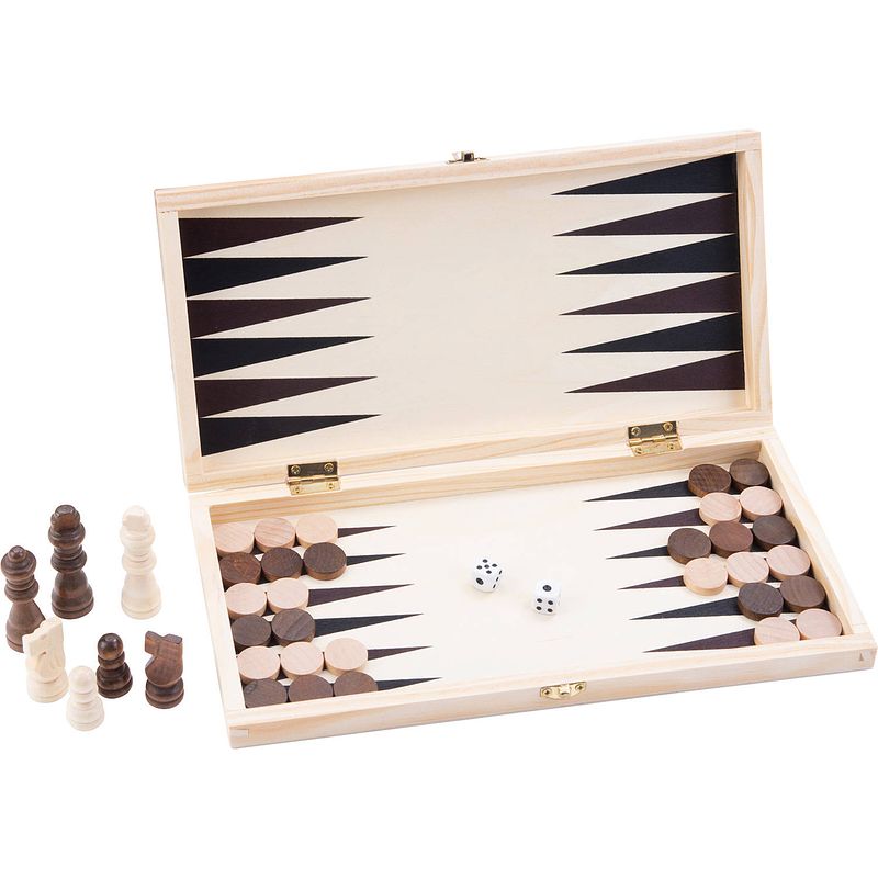 Foto van Schaak/ backgammon set