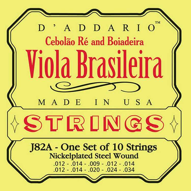 Foto van D'saddario ej82a snarenset voor viola brasileira