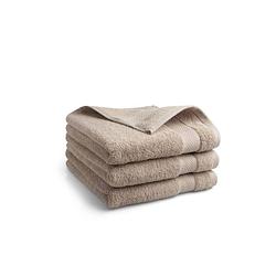 Foto van Seashell hotel collectie handdoek - taupe - 3 stuks - 50x100cm