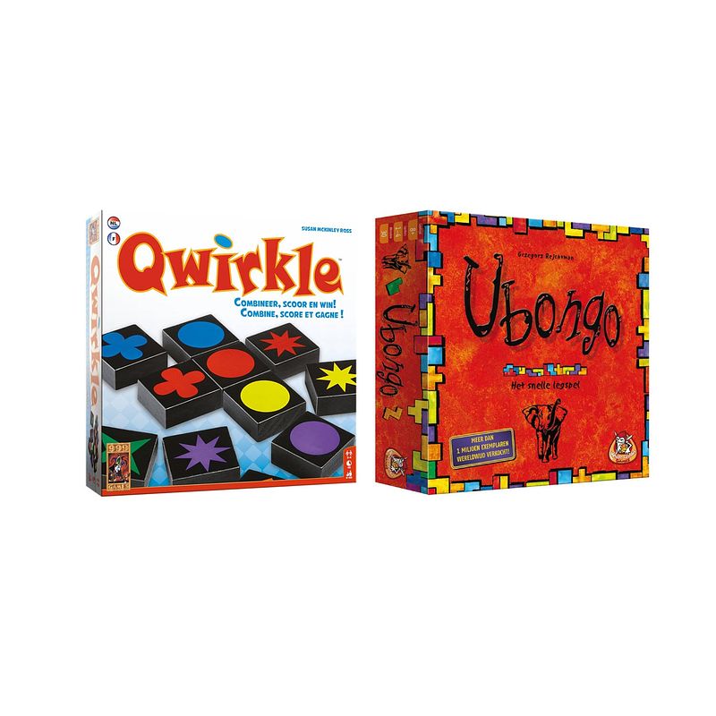 Foto van Spellenbundel - bordspel - 2 stuks - qwirkle - bordspel & ubongo