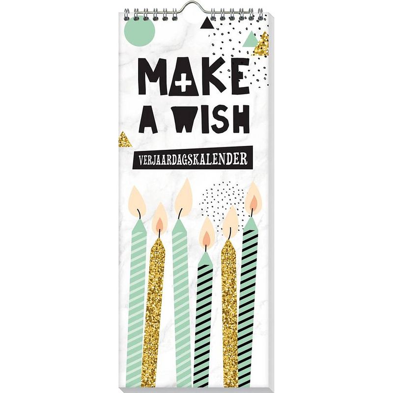 Foto van Make a wish verjaardagskalender - 13 x 33 cm