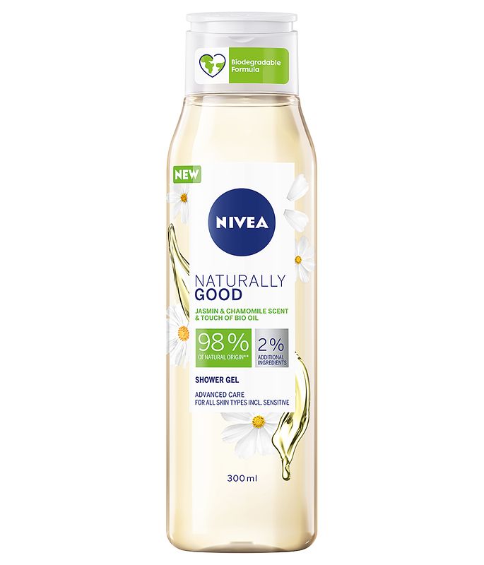 Foto van Nivea naturally good jasmin & chamomile shower gel