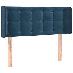 Foto van The living store hoofdbord classic - donkerblauw - 93x16x78/88 cm