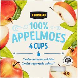 Foto van Jumbo 100% appelmoes 4 x 100g