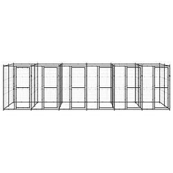 Foto van The living store hondenkennel multifunctioneel - 660 x 220 x 180 cm - zwart - gepoedercoat staal