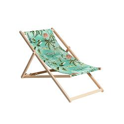 Foto van Madison - houten strandstoel 120x55 - blauw - mauel pastel blue