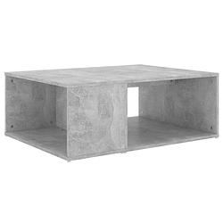 Foto van The living store woonkamertafel - betongrijs - 90x67x33 cm - 2 schappen