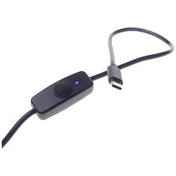 Foto van Radxa rockpi_usb-atoc_sw stroomkabel [1x usb-a 2.0 stekker - 1x usb-c stekker] 1.50 m zwart incl. in/uit-schakelaar