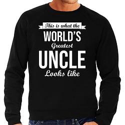 Foto van Worlds greatest uncle kado trui voor een oom zijn verjaardag zwart heren 2xl - feesttruien