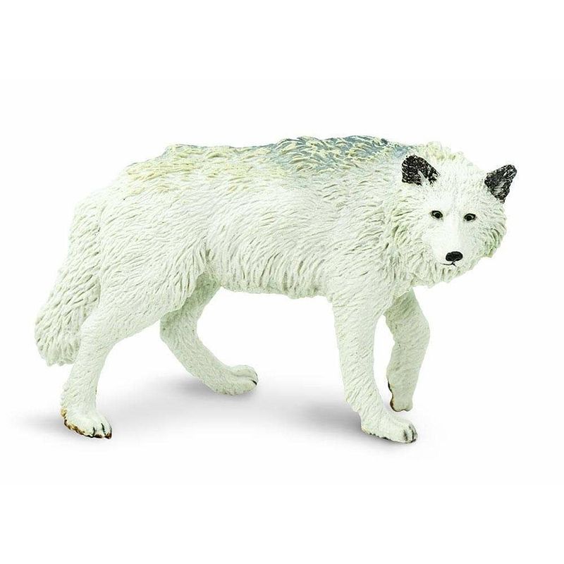 Foto van Safari wilde dieren witte wolf junior 9,3 cm wit