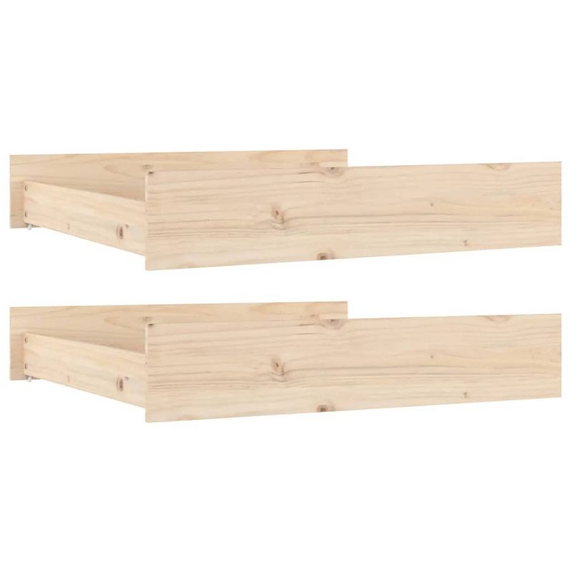 Foto van The living store houten bedlade - 95x103x18 cm - grenenhout