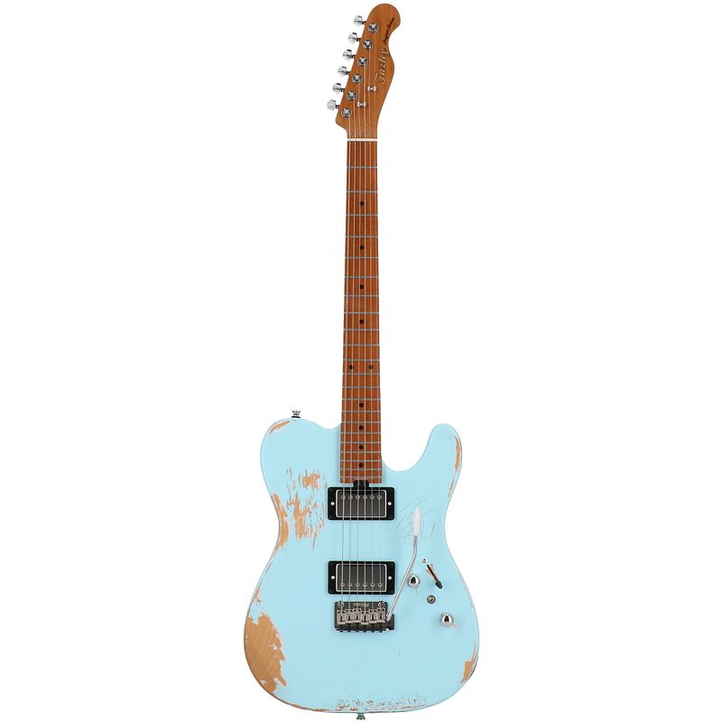 Foto van Fazley project p1 flashback t sky blue limited edition elektrische gitaar met deluxe gigbag