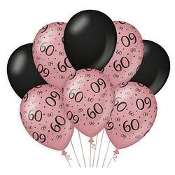 Foto van Paper dreams ballonnen 60 jaar dames latex roze/zwart